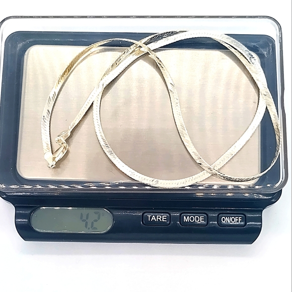 Wholesale Lot of 10 Sterling Silver .925 3MM Herringbone Chains ITALY. Marked. - Picture 5 of 10